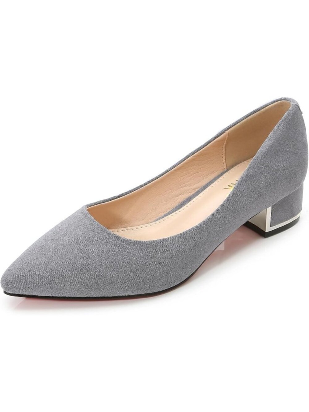 Chic Women's Suede Low Heel Pumps - Block Heeled Shoes for Weddings & Casual